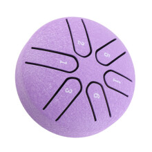 Mini 6-Note Handpan, lila Carbonstahl, mit Drumstick