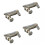 4PCS Silver Metal Violin Fine Tuners 1/2 Size String Adjuster Accessory 16