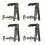 4PCS Silver Metal Violin Fine Tuners 1/2 Size String Adjuster Accessory 10