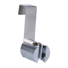 Bidet Spray Holder, Stainless Steel Wall Mount, Universal Bidet Sprayer Fit, Matte Black Finish, Shower Head Holder