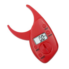 Body Fat Caliper With LCD Display For Fitness Tracking 11.4x6.7 Cm Red Durable Portable For Men And Women