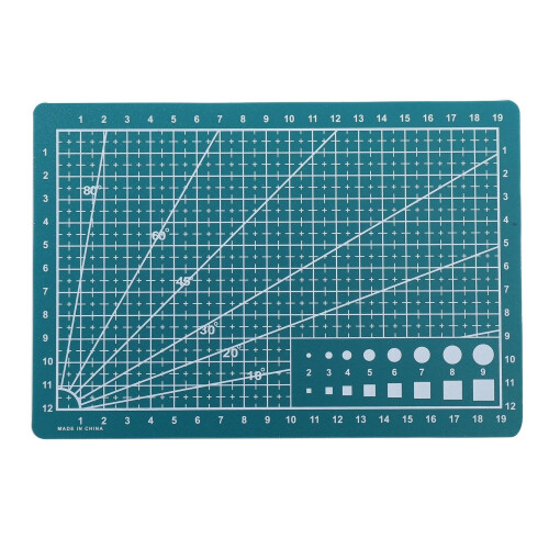 PVC Cutting Mat A3 A4 A5 Size, Single-Side Patchwork Pad For Workbench Sewing, Leather Cutting And Papers, Green