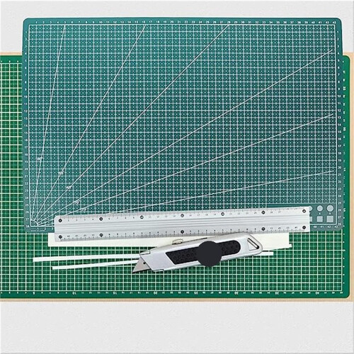 PVC Cutting Mat A3 A4 A5, Patchwork DIY Knife Engraving Leather Cutting Board, Single-Side Underlay, Pink A5 Small 1