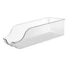 Clear PET Plastic Storage Bin - 33.5x14.5x9.5cm Household Organizer