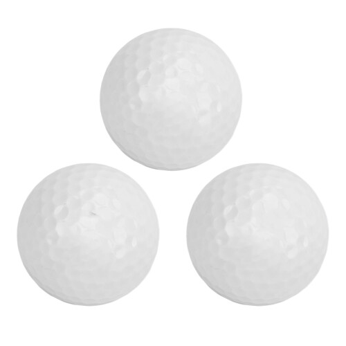 3Pcs Double Layer Golf Practice Balls - Synthetic Rubber & Sarin Material 1