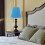 Soft Lighting E14 Retro Blue Fabric Lampshades 3pcs for Bedside 6