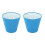 Soft Lighting E14 Retro Blue Fabric Lampshades 3pcs for Bedside 16