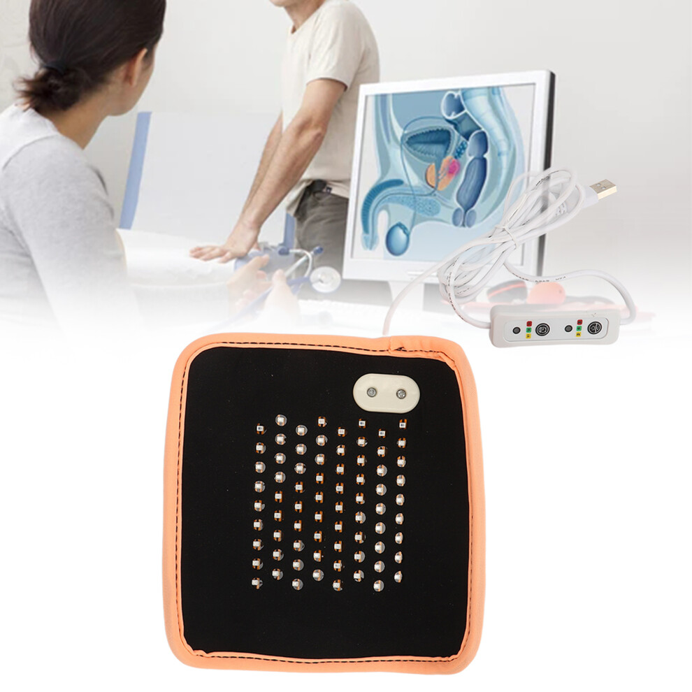 72 Chips Infrared Light Therapy Pad for Prostate Circulation Pain Relief Orange