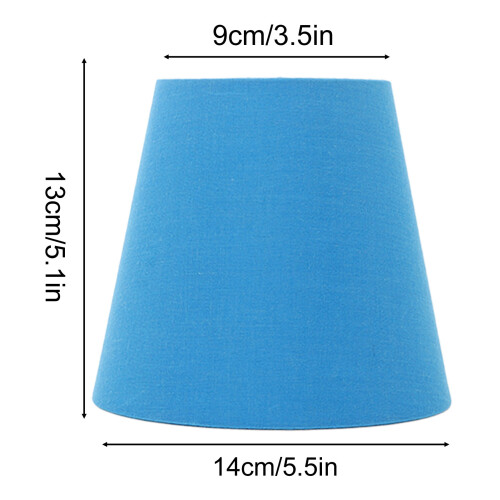 Soft Lighting E14 Retro Blue Fabric Lampshades 3pcs for Bedside 1