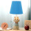 Soft Lighting E14 Retro Blue Fabric Lampshades 3pcs for Bedside 9