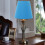 Soft Lighting E14 Retro Blue Fabric Lampshades 3pcs for Bedside 10