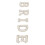 BRIDE Design Perl-Strassstein Buchstaben-Patch 5er-Pack 9