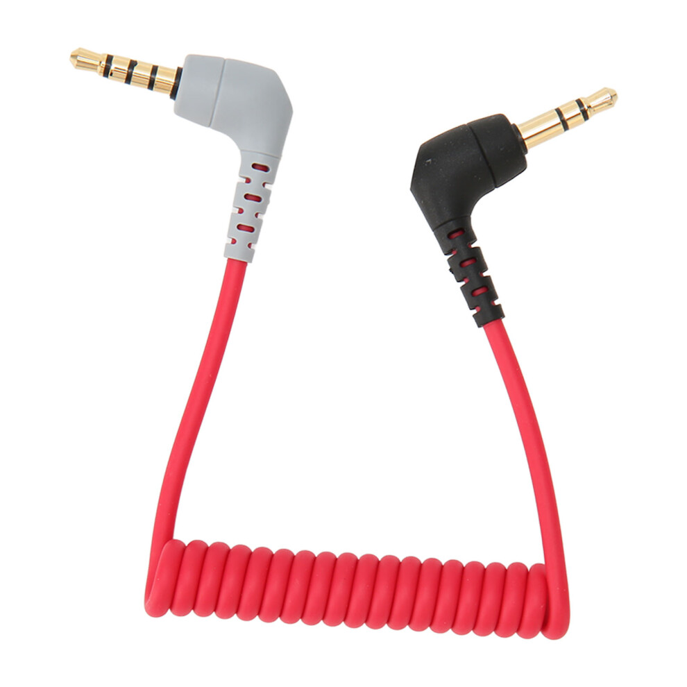 3.5Mm Trs To Trrs Right Angle Adapter Cable 20-50Cm Gray/Black 9341353139339
