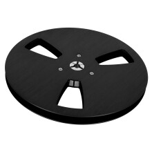 7 Zoll Aluminium-Klebebandrolle mit 3 Löchern für 1/4 Zoll Band, Schwarz