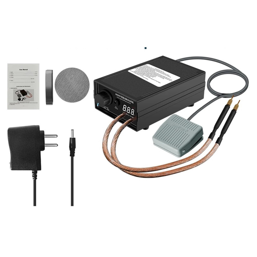 Welding Kit 8000W Mini Spot Welder For 18650 Battery Pack, Portable Diy Automatic Spot Welding 0.15Mm Nickel Strip 9393856239948