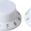 3PCS White Potentiometer Knobs Gold Lettering for Guitar/Bass 10