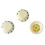 3PCS Ivory & Black Plastic Guitar Potentiometer Rotary Knobs for Volume Tone Control 14