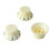 3PCS Ivory & Black Plastic Guitar Potentiometer Rotary Knobs for Volume Tone Control 16