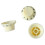 3PCS Ivory & Black Plastic Guitar Potentiometer Rotary Knobs for Volume Tone Control 7