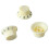 3PCS Ivory & Black Plastic Guitar Potentiometer Rotary Knobs for Volume Tone Control 12