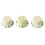 3PCS Ivory & Black Plastic Guitar Potentiometer Rotary Knobs for Volume Tone Control 3
