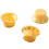 3PCS Yellow Plastic Guitar Tone/Volume Rotary Knobs with Gold Lettering 9