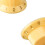 3PCS Yellow Plastic Guitar Tone/Volume Rotary Knobs with Gold Lettering 10
