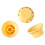 3PCS Yellow Plastic Guitar Tone/Volume Rotary Knobs with Gold Lettering 12