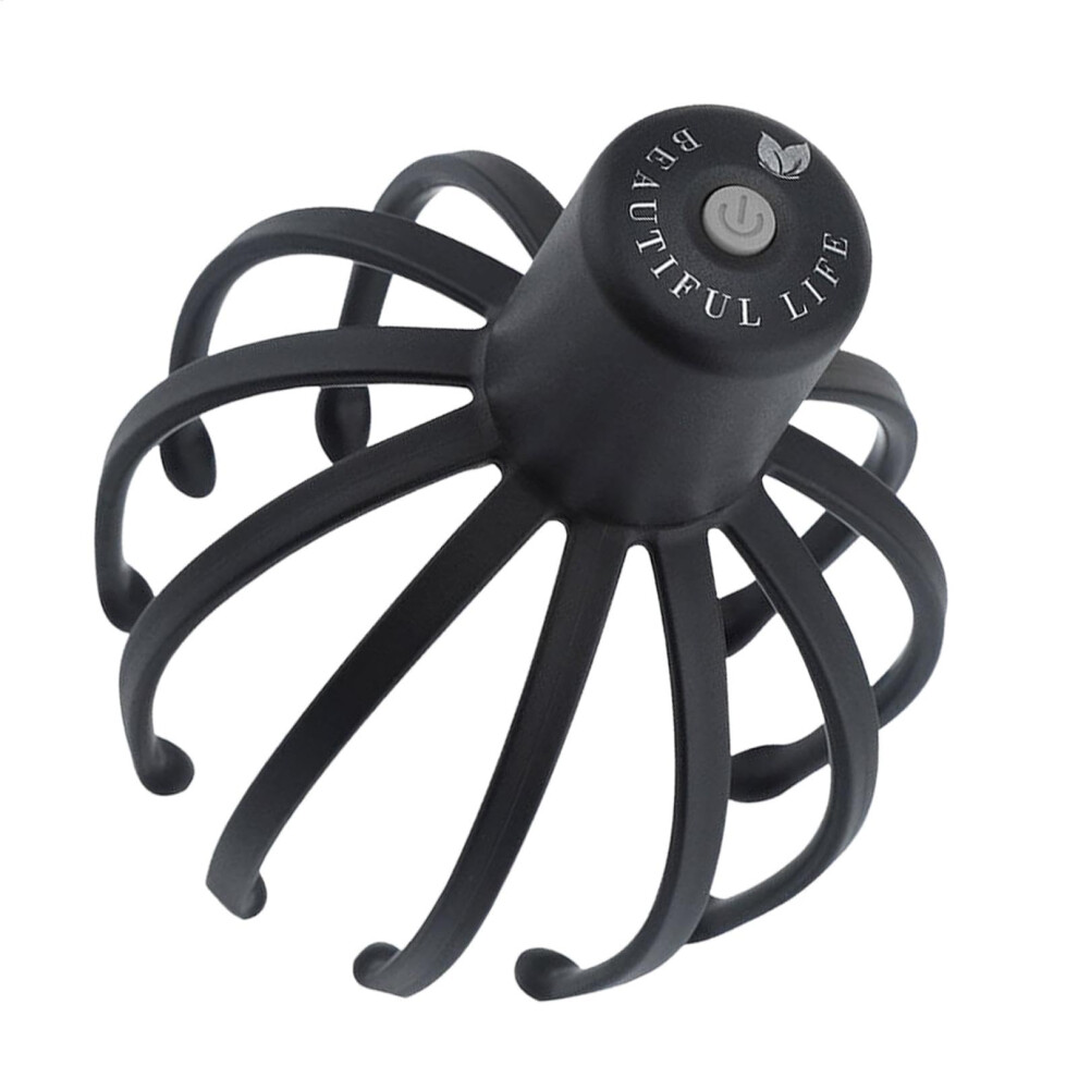 Gray Octopus Electric Scalp Massager Cordless Head Massager 360-Degree 3 Modes Portable