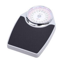 Bathroom Scale Mechanical With Sturdy Metal Platform, Analog Dial, High Capacity, Weighs In Lbs And Kg, No Batteries