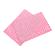 Double Sided Craft Cutting Mat Two Pack Self Healing PVC With Measurements Grid Pink For Sewing DIY Engraving Art