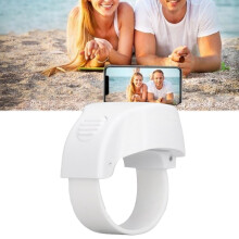 Rechargeable Bluetooth 5.1 Selfie Remote Control - White 10m Range