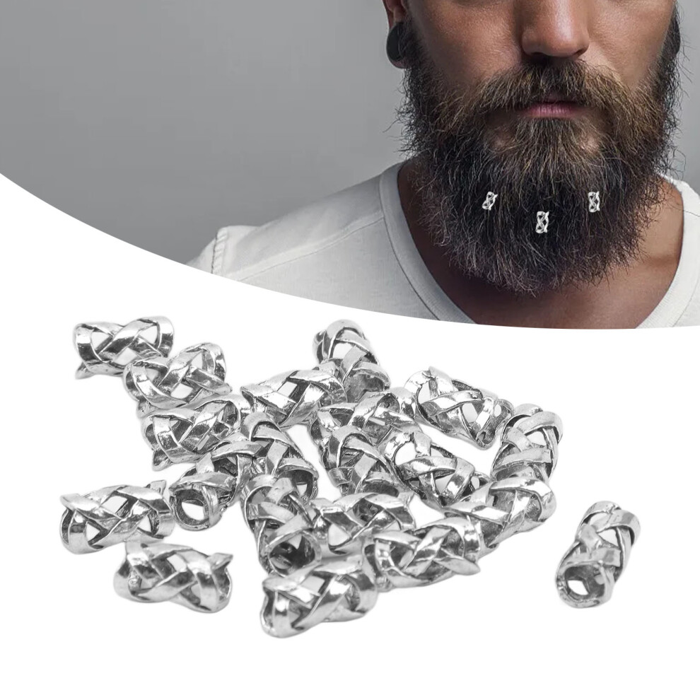 Vintage Design Viking Beard Beads - 20Pcs Alloy Hair Decorations