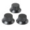 3Pcs Guitar Control Knob Set 1 Volume 2 Tone Black Plastic Instrument Accessory 8