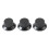3Pcs Guitar Control Knob Set 1 Volume 2 Tone Black Plastic Instrument Accessory 3