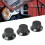 3Pcs Guitar Control Knob Set 1 Volume 2 Tone Black Plastic Instrument Accessory 16