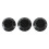 3Pcs Guitar Control Knob Set 1 Volume 2 Tone Black Plastic Instrument Accessory 12