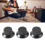 3Pcs Guitar Control Knob Set 1 Volume 2 Tone Black Plastic Instrument Accessory 14