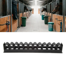 Wall Mounted Horse Whip Holder, Plastic, Black, 31x6.4cm