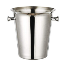 Ice Bucket Double Wall Insulated, Wine Ice Buckets For Bar, Silver With Lid, Outdoor Camping
