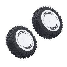 2 Stück RC Auto Vorderreifen 75mm Weiß/Schwarz für 1/12 Maßstab 124007