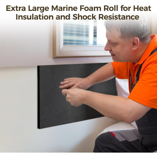 Marine Foam Roll 2-Pack, 15.7 X 78.7 X 0.59 In, Adhesive Closed-Cell Rubber Sheets For Insulation And Soundproofing 1