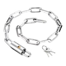 Bike Chain Lock With Keys Steel Chain Lock Thick Security Chain Extra Long For Gate And Motorcycle