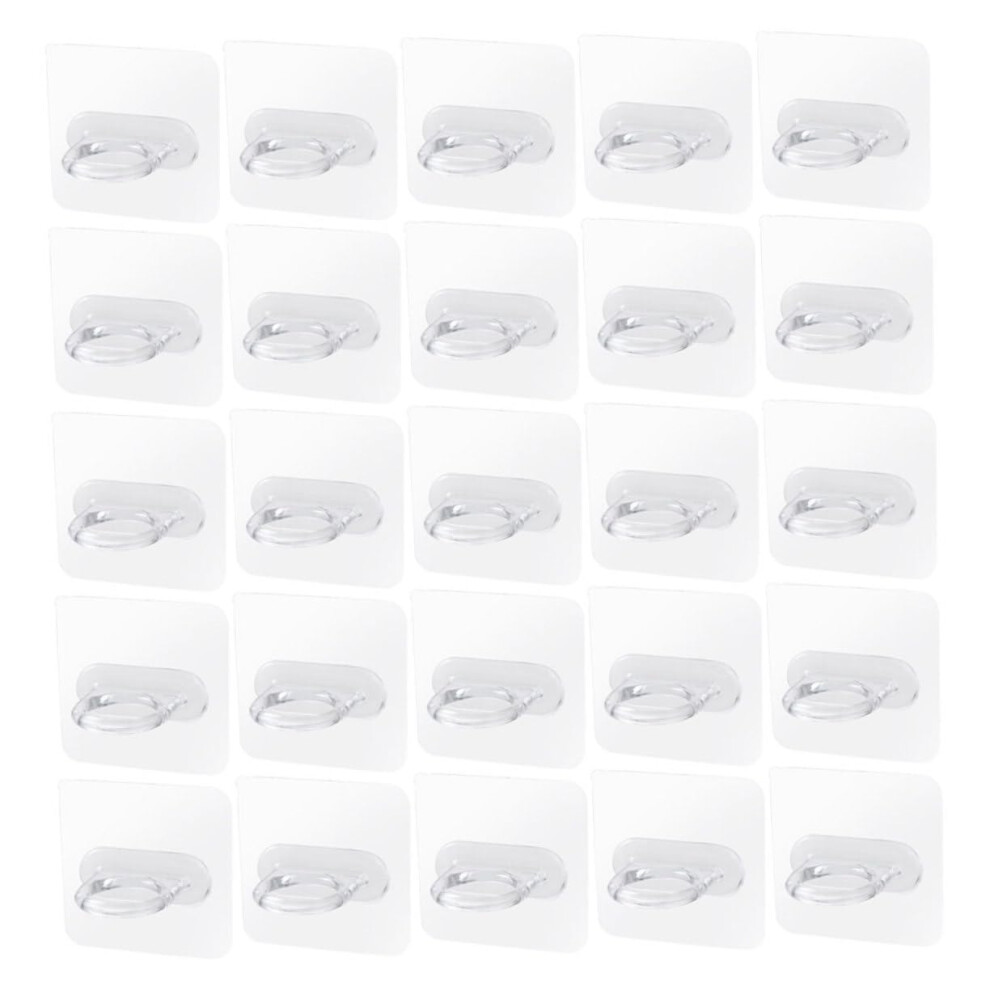 Adhesive Hooks 25Pcs Multi-Functional Wall Hooks For Hanging Curtain Rod Holders No-Drill Removable Sticky-image-OPC-PKZ8PHZ-NEW