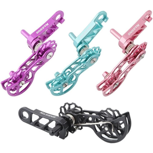 Chain Tensioner For Bicycles Adjustable Multi Speed Compatible Pink 1