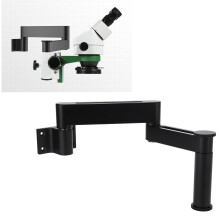 Adjustable Aluminum Microscope Arm Stand, Black, 20kg Max Weight