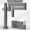 Adjustable Aluminum Microscope Arm Stand, Black, 20kg Max Weight 8