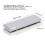 Gray 10-Sheet Adjustable Hole Puncher, 6 Holes, A4/A5 2