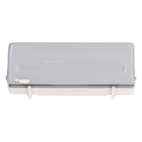 Gray 10-Sheet Adjustable Hole Puncher, 6 Holes, A4/A5 2