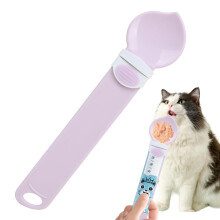Cat Treat Dispenser Spoon Generic Cat Dispenser Licking Accessory For Wet Food And Puree Purple Cats And Kittens